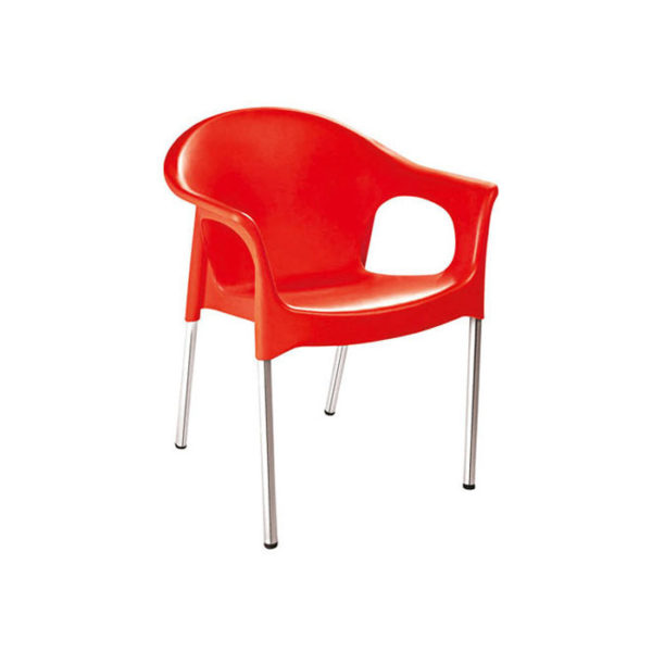 Cello Metallo Cafeteria Chairs red