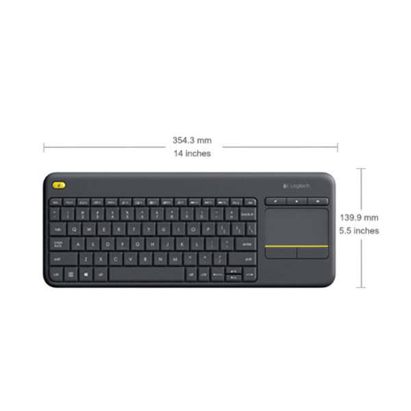 Logitech K400 Plus Wireless Keyboard Black 4