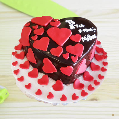 Heart Chocolate Cake 1kg Eggless