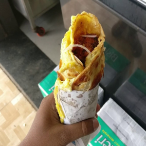 Double Egg Double Chicken Kabab Roll